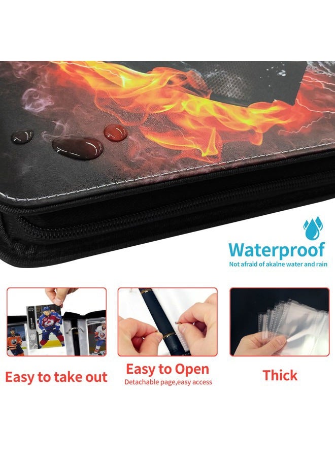 CDROPS Card Binder Compatible with Ice Hockey Card, Trading Card, MTG and Other TCG, Fits 400 Cards with 50 Removable Pages, Card Holder Collector for Standard Size Card - Image 4