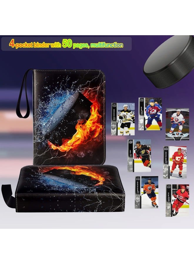 CDROPS Card Binder Compatible with Ice Hockey Card, Trading Card, MTG and Other TCG, Fits 400 Cards with 50 Removable Pages, Card Holder Collector for Standard Size Card - Image 5