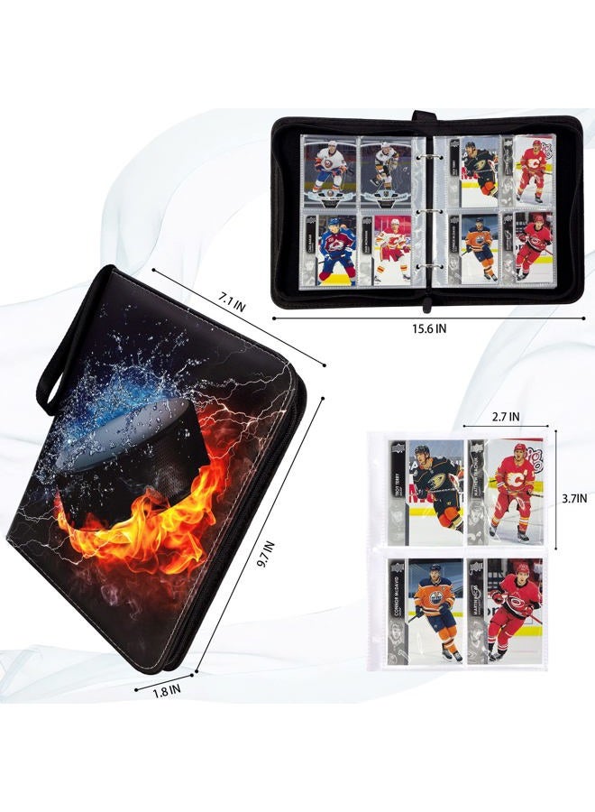CDROPS Card Binder Compatible with Ice Hockey Card, Trading Card, MTG and Other TCG, Fits 400 Cards with 50 Removable Pages, Card Holder Collector for Standard Size Card - Image 2