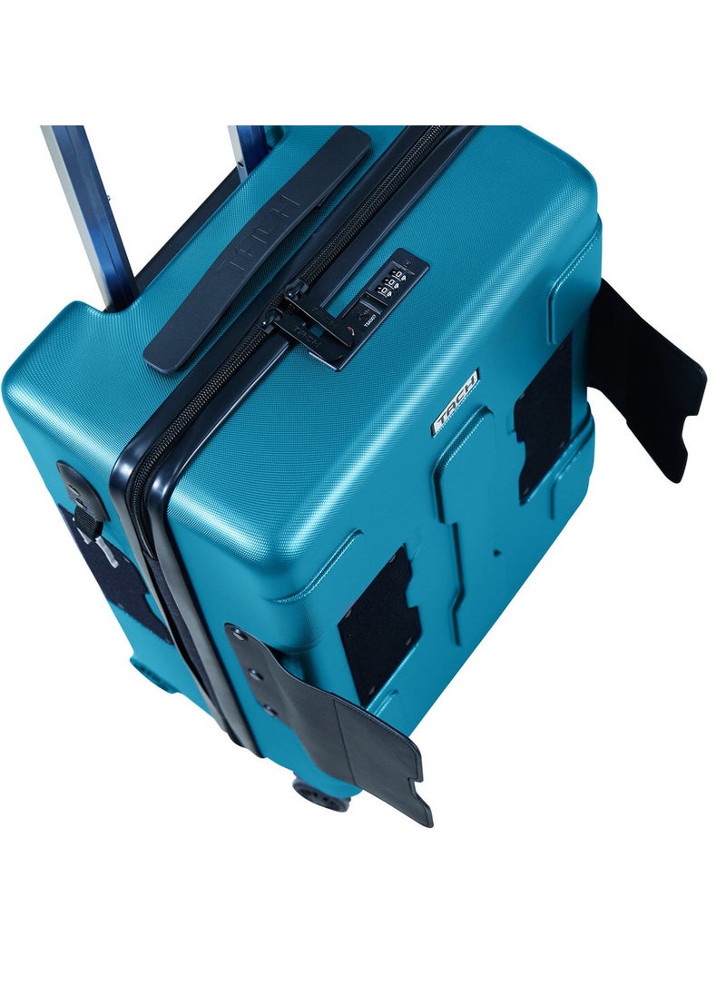 Connectable 3 Pcs Luggage Set | 22, 24 & 28" Spinner Luggage with TSA Locks | Patented Built-In Connecting System Easily Links 6 Bags | Sky Blue