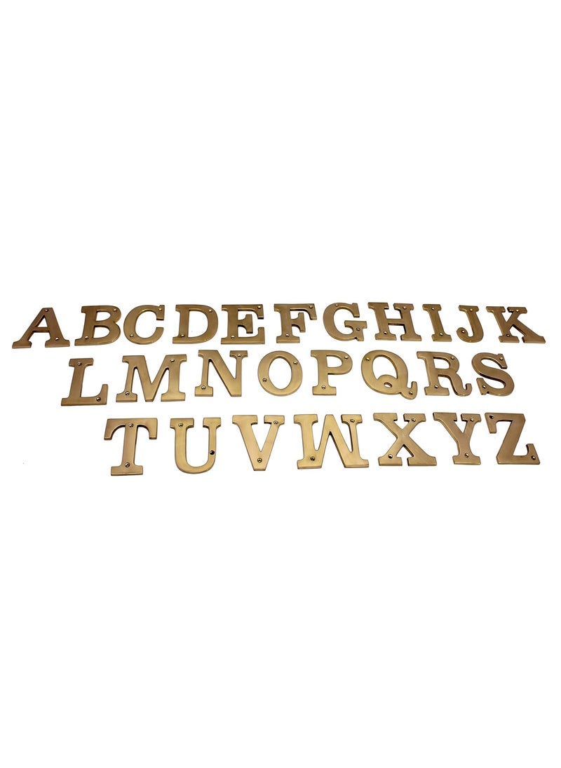 ESPLANADE eSplanade Brass House Hotel Door Name Alphabets Wall Door Plaque Alphabet Letter Golden 4 Inches V Alphabet 4  - Image 5