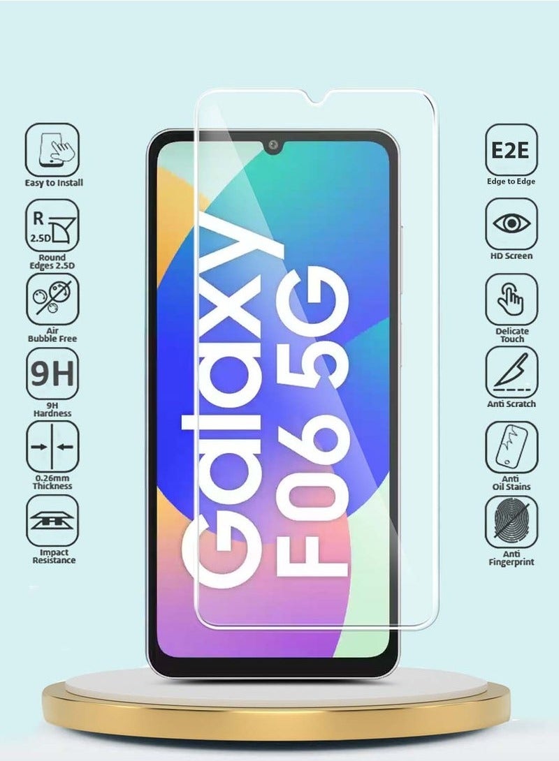 ELTRAZONE Samsung Galaxy F06 5G 2025 / M06 5G 2025 GMAX Premium Tempered Glass Screen Protector – 9H Hardness, 2.5D Curved Edges, Ultra-Clear HD View, Scratch Resistant, Smooth Touch, Easy Bubble-Free Installation – Clear - Image 2