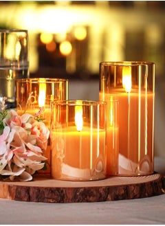 General 3 Piece LED Flameless Candle Set, Gold,Battery Operated LED Pillar Candles with Remote Control and Timer, Radiance Candles  - Image 5