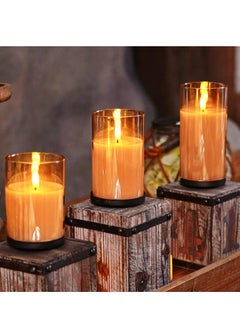 General 3 Piece LED Flameless Candle Set, Gold,Battery Operated LED Pillar Candles with Remote Control and Timer, Radiance Candles  - Image 4