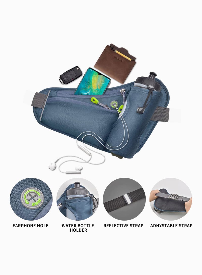 SOLARAE Fanny Pack with Water Bottle Holder, for Women Men Running Waist Pack for Phone 6.5", Running Belt for Hiking Walking Workout Gym Runners - Image 3