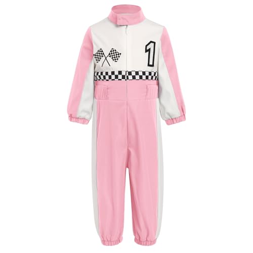 ODASDO Baby Boys Girls Race Car 1st First Birthday Outfit Fast One Year Old Party Racer Jumpsuit Playsuit Onepiece Racing Suit Car Driver Romper Overall Toddlers Photoshoot Props Pink 912 Months - Image 1