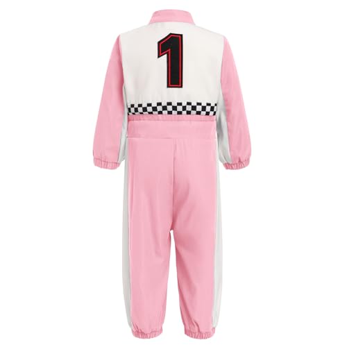 ODASDO Baby Boys Girls Race Car 1st First Birthday Outfit Fast One Year Old Party Racer Jumpsuit Playsuit Onepiece Racing Suit Car Driver Romper Overall Toddlers Photoshoot Props Pink 912 Months - Image 3