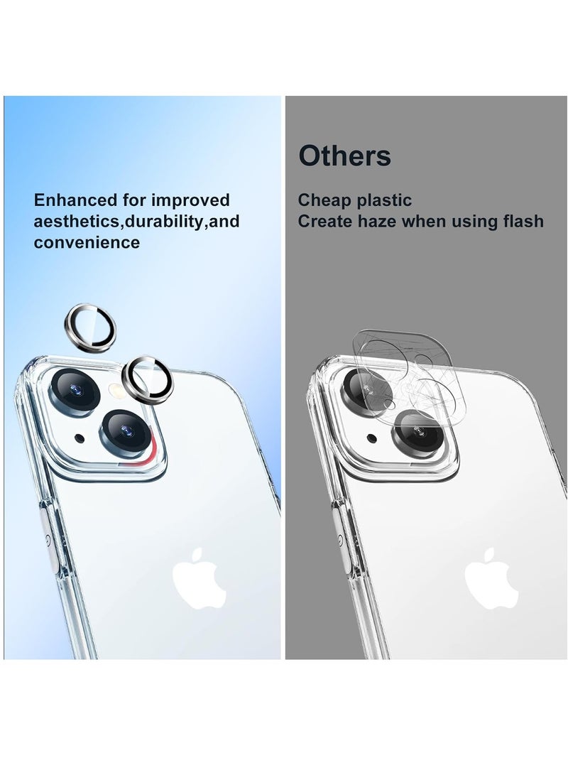 DUSALA [5 in 1 Designed for iPhone 14 Plus Clear Case with Screen Protector[2 Pack] +Camera Lens Protector[2 Pack], Military Grade Drop Protection Transparent Cover 6.1 Inch - Image 2