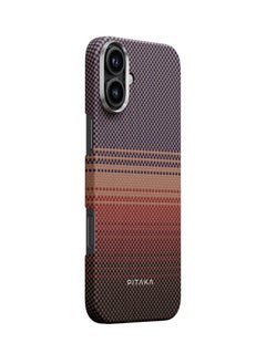 PITAKA pitaka for iPhone 16 Case Compatible with MagSafe, Thin & Light iPhone 16 Case with a Caseless Feel, 1500D Aramid Fiber Woven Tactile Woven Case - Sunset  - Image 2