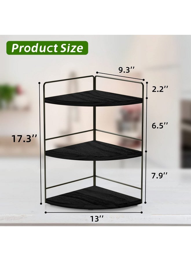 ZGO 3-Tier Bathroom Organizer Countertop, Corner Bathroom Counter Organizer, Makeup Organizer for Vanity Skincare Organizers and Storage, Bathroom Counter Storage(Black) - Image 5