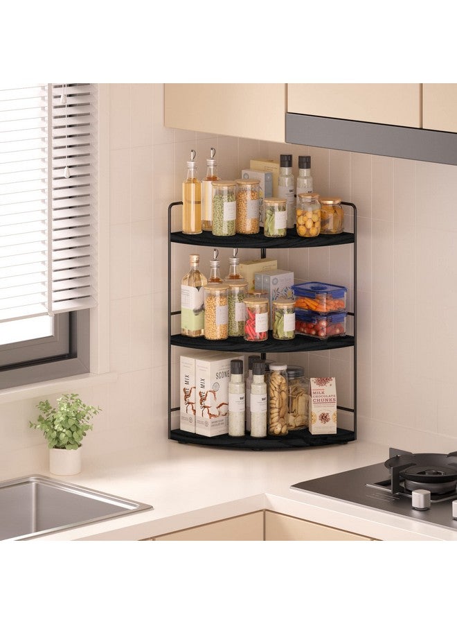 ZGO 3-Tier Bathroom Organizer Countertop, Corner Bathroom Counter Organizer, Makeup Organizer for Vanity Skincare Organizers and Storage, Bathroom Counter Storage(Black) - Image 4