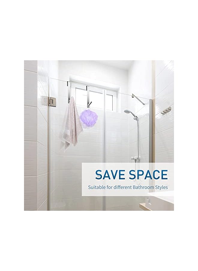 promass Extended Shower Door Hooks (7-Inch), Over Door Hooks for Bathroom Frameless Glass Shower Door, Towel Hooks, 2 Pack - Image 4