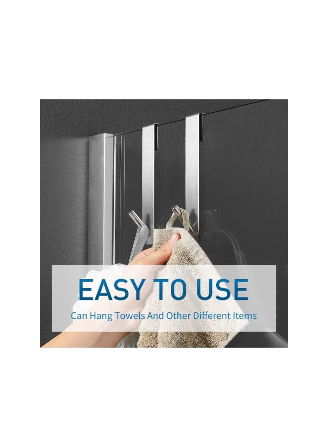 promass Extended Shower Door Hooks (7-Inch), Over Door Hooks for Bathroom Frameless Glass Shower Door, Towel Hooks, 2 Pack - Image 5