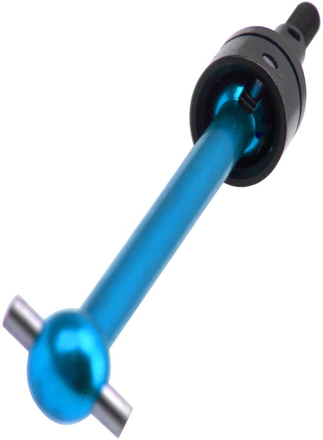 Vgoohobby 4Pcs Vgoohobby Aluminum CVD Drive Shaft Joint CVD Driveshaft Compatible with Tamiya TT02B TT-02B DT02 DT03 DF02 1/10 RC Car (Blue) - Image 4