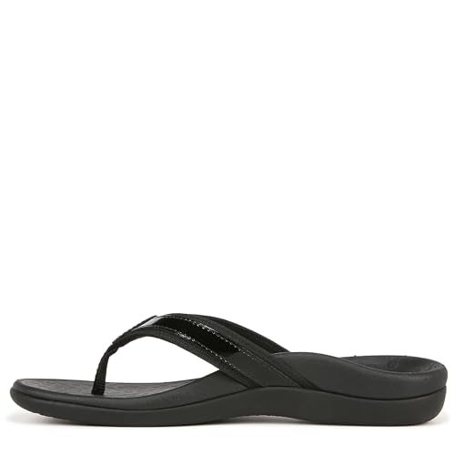 Vionic Tide Thong Sandals Black Patent Webbing 11 M - Image 2
