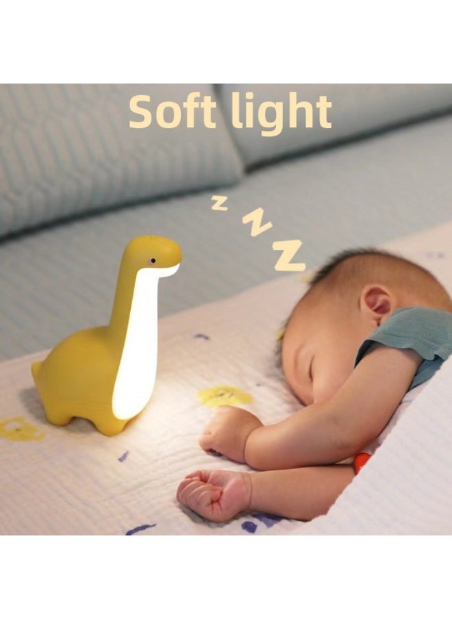 Generic - Dinosaur Night Light Creative Gift Light LED Timing Sleeping Light Children's Bedroom Soft Light USB Charging Dimming Atmosphere Light-Color:sky Blue - Image 1