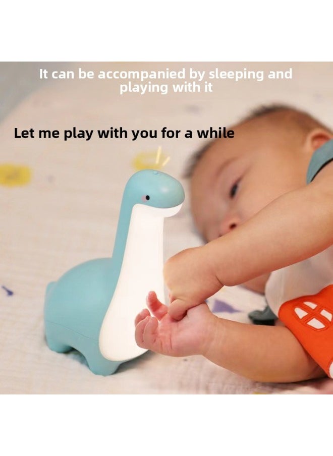 Generic - Dinosaur Night Light Creative Gift Light LED Timing Sleeping Light Children's Bedroom Soft Light USB Charging Dimming Atmosphere Light-Color:sky Blue - Image 1