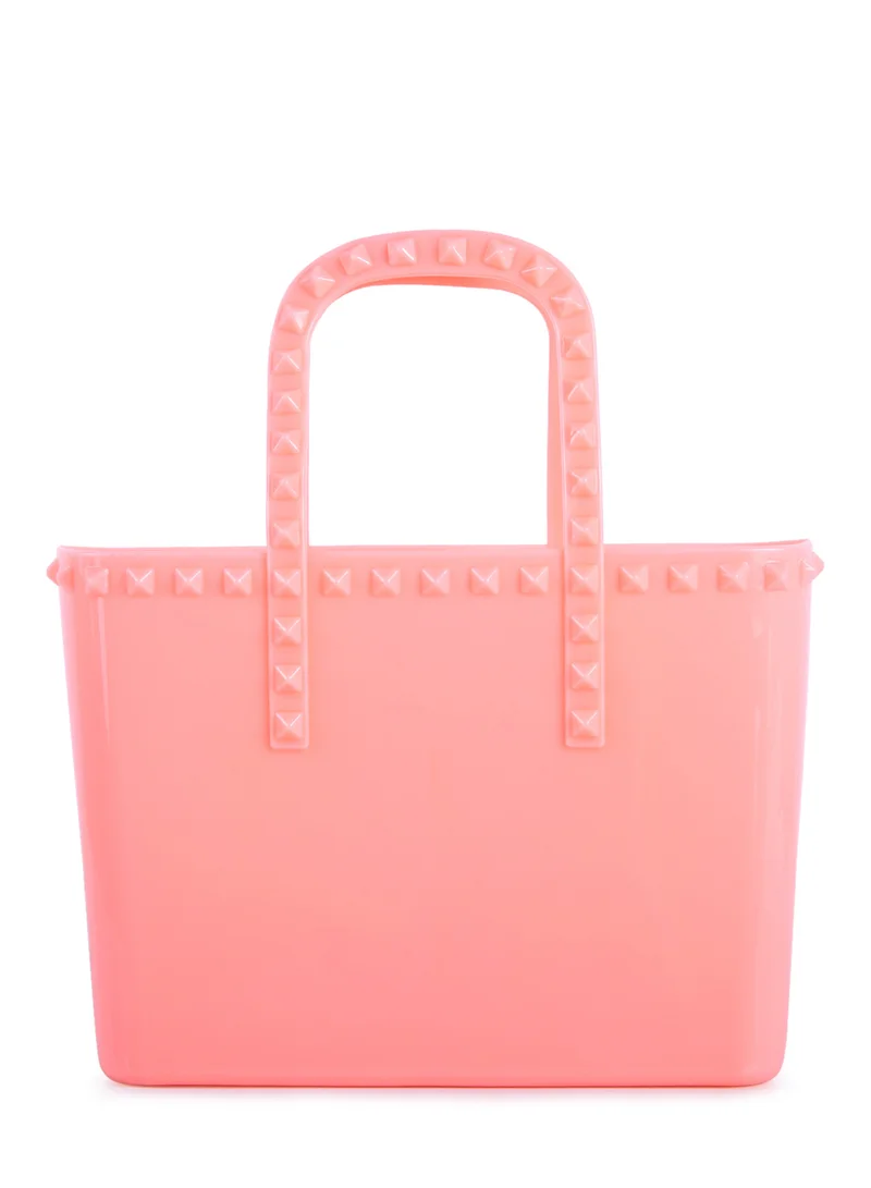 London Rag Pink Studded Jelly Candy Tote