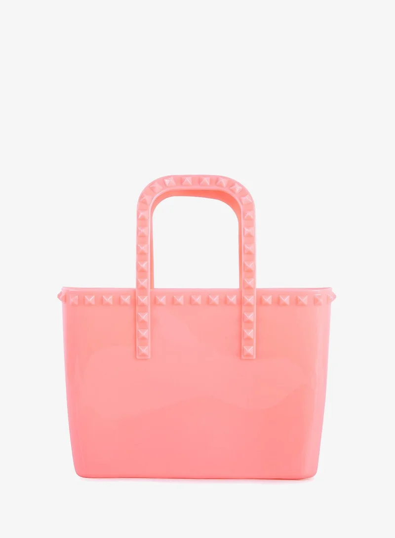 Pink Studded Jelly Candy Tote