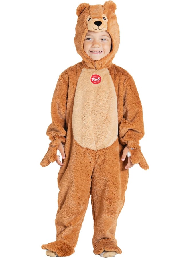 Ciao Trudi Licensed Baby Bear Costume 1-2 year – Unisex Plush Onesie with Jumpsuit & Bonnet | Infant Teddy Bear Outfit | Cute Baby Fancy Dress for Halloween, Parties & Photos - Image 1