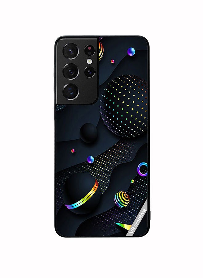 VR CREATIVE Protective Case Cover For Samsung Galaxy S21 Ultra 5G Retro Design Design Multicolour - Image 1