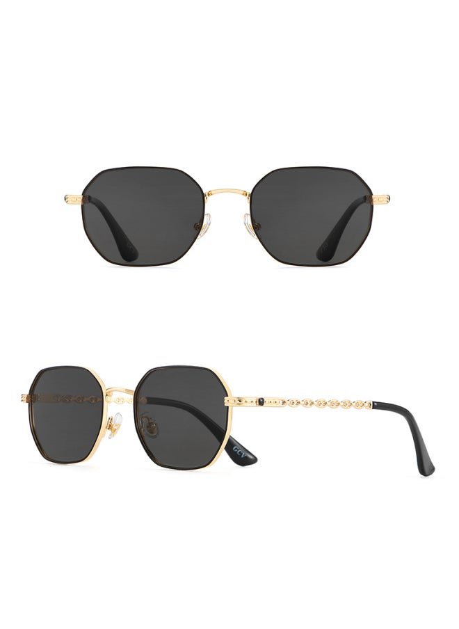 Generic - GCV brand classic retro women's rectangular square metal frame glasses, sunglasses, Polaroid lenses，Box Oculos De Sol Gafas-Lenses Color:Tea-Ships From:CHINA-Frame Color:Polarized - Image 1