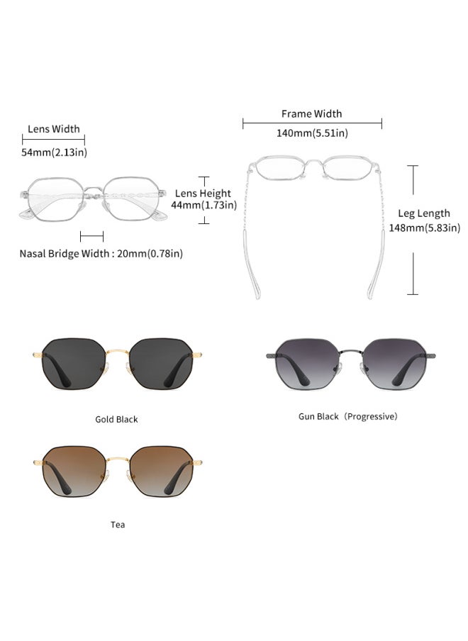 Generic - GCV brand classic retro women's rectangular square metal frame glasses, sunglasses, Polaroid lenses，Box Oculos De Sol Gafas-Lenses Color:Tea-Ships From:CHINA-Frame Color:Polarized - Image 1