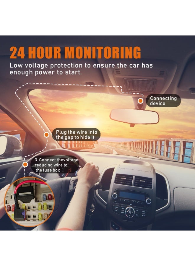 SANMUGEED Dashcam Hard Wire USB Type C 12V 24V to 5V/3A Power Supply for Car Camera with Low Voltages Protective&Fuses - Image 5