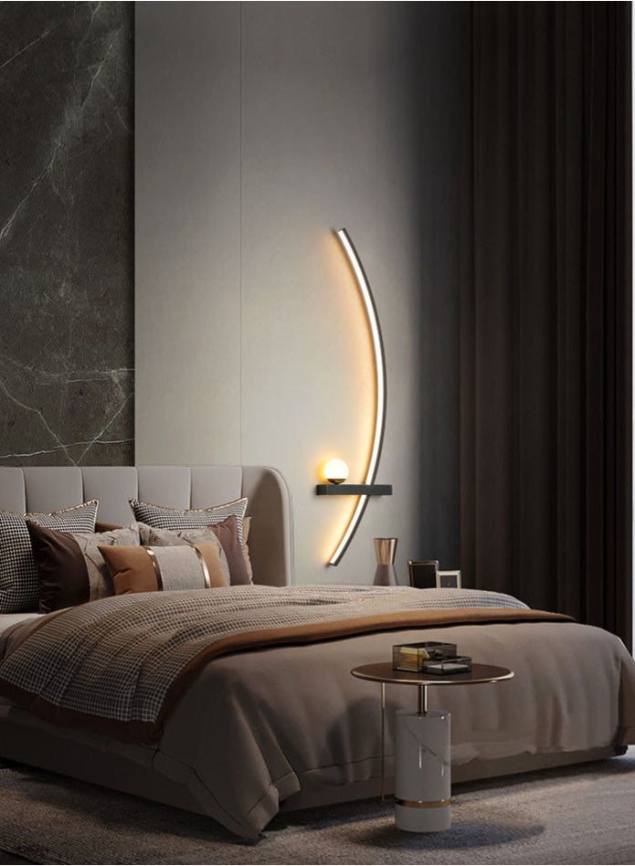 Monda LED Wall Lighting Modern Wall Lights Aluminum Home Decoration Long Strip Art Bedroom Bedside Lamp Living Room TV Background Wall Lamp - Image 1