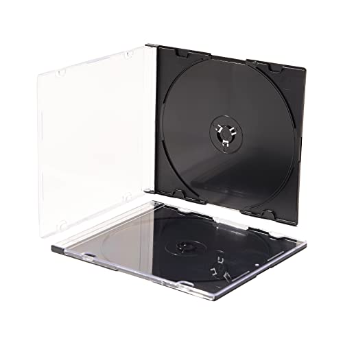 Maxtek Ultra Thin 5.2mm Slim Clear CD Jewel Case with Built in Black Tray, 100 Pack. - Image 4