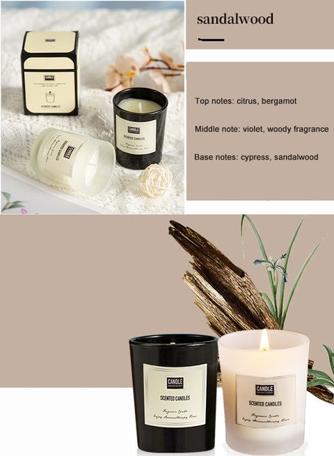 2 Pack Scented Candle Crystal Black/White