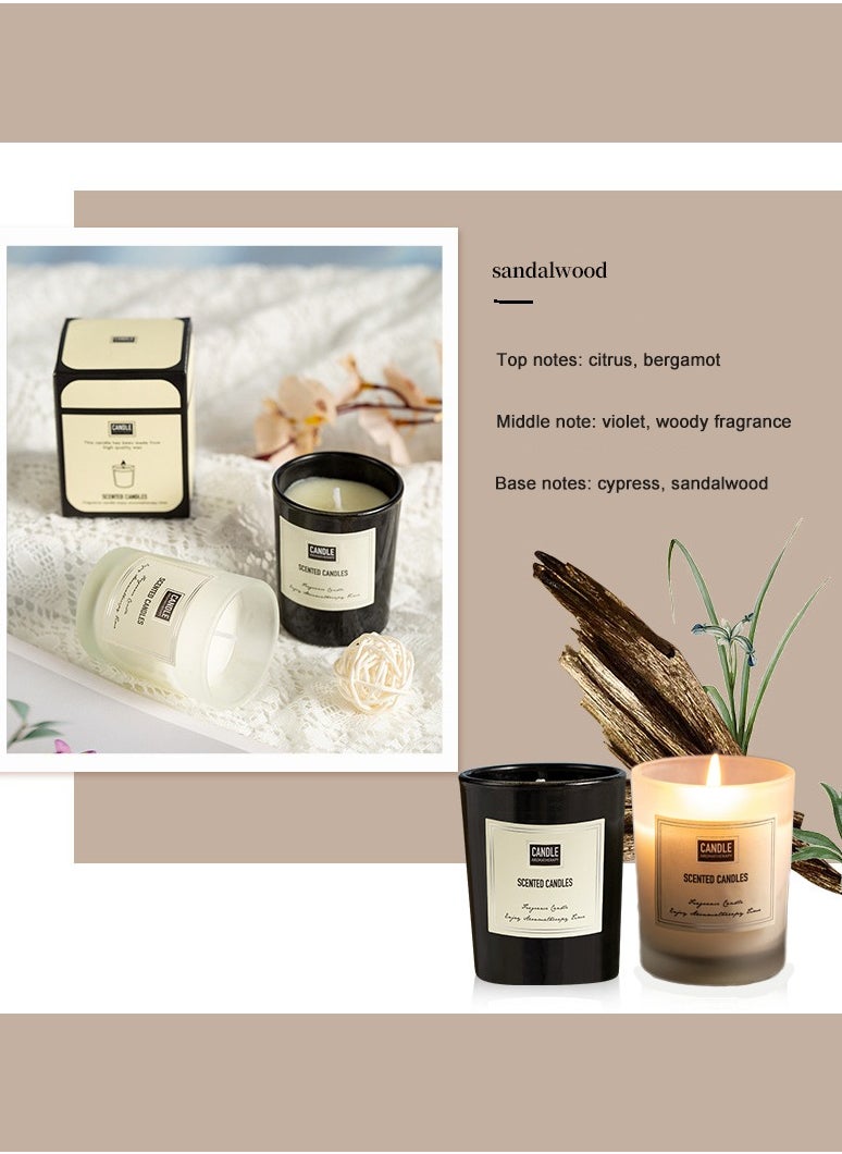 Candle 2 Pack Scented Candle Crystal Black/White  - Image 1