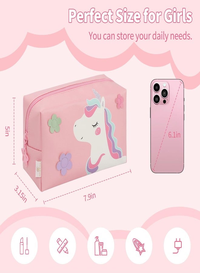 onemoky Small Makeup Bag for Girls, Cute Makeup Bag Travel Makeup Organizer Bag, Birthday Gifts for Girls 4 5 6 7 8 9 10 11 12 13 14 15 16 Years Old, Graduation Gifts for Teen Sister Daugther Friend - Image 4