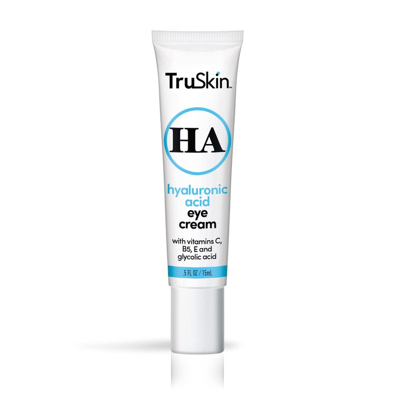 TruSkin Eye Cream for a Hydrated, Brighter-Looking Eye Area - Improve Appearance of Dark Circles & Puffiness - Hyaluronic Acid, Glycolic Acid, Vitamins C, B5, E - Under Eye Cream for Women, 0.5 fl oz - Image 2
