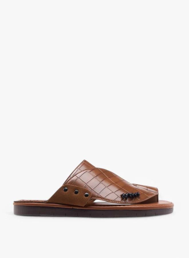 الواحة صنادل عربية رجالية بنسيج منسوج سهلة الارتداء