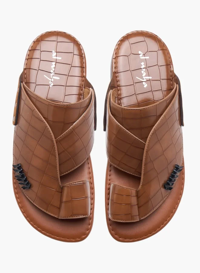 الواحة صنادل عربية رجالية بنسيج منسوج سهلة الارتداء