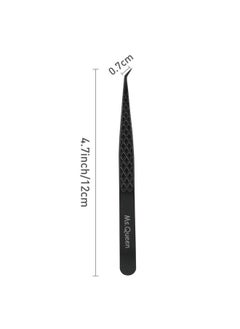 Ms.Queen Ms.Queen Lash Extension Tweezers, Fiber Tip Lashing Tweezers for Volume & Individual Eyelash Extensions,Black  - Image 5