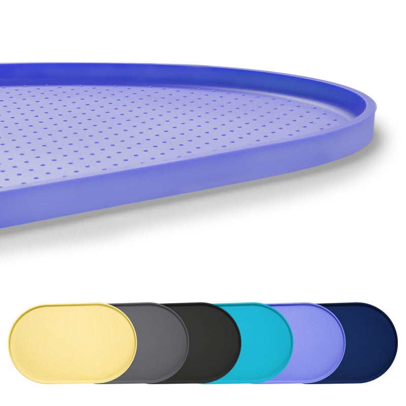 Yacee 100 Waterproof 05 Raised Edge BPA Free Silicone Dog Food Mat Pet Cat Feeding Mats Contain Spills Protects Floors Placemats for Cats and Dogs Water Bowl Dishwasher LargeXL Purple