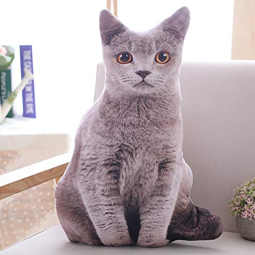 Maomoto 196 Cat Shape Throw Pillow Plushie Cushion Pillow Doll 3D Simulation Cat Plush Stuffed Animal Toy for KidsSofa Chair Home Decor - Image 4