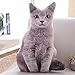 Maomoto 196 Cat Shape Throw Pillow Plushie Cushion Pillow Doll 3D Simulation Cat Plush Stuffed Animal Toy for KidsSofa Chair Home Decor - Image 3