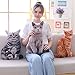 Maomoto 196 Cat Shape Throw Pillow Plushie Cushion Pillow Doll 3D Simulation Cat Plush Stuffed Animal Toy for KidsSofa Chair Home Decor - Image 5