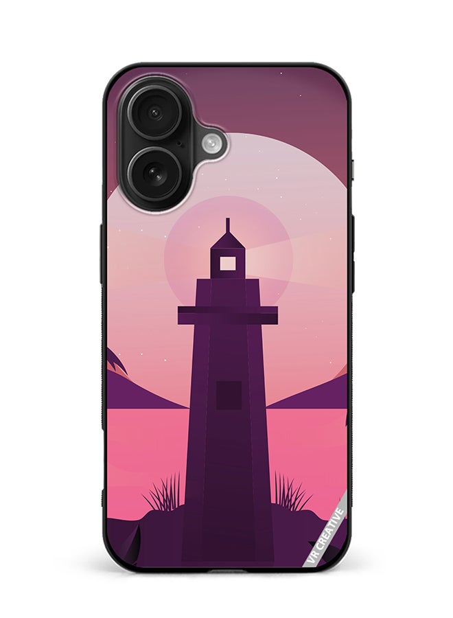 Protective Case Cover For Apple iPhone 16 Plus Lake House Design Multicolour
