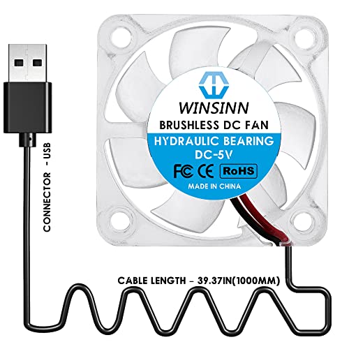 WINSINN مروحة USB RGB 40 مم 5V، مروحة تبريد بدون فرش 40 ممx10 مم 2PIN (عبوة من 4 قطع) - Image 4
