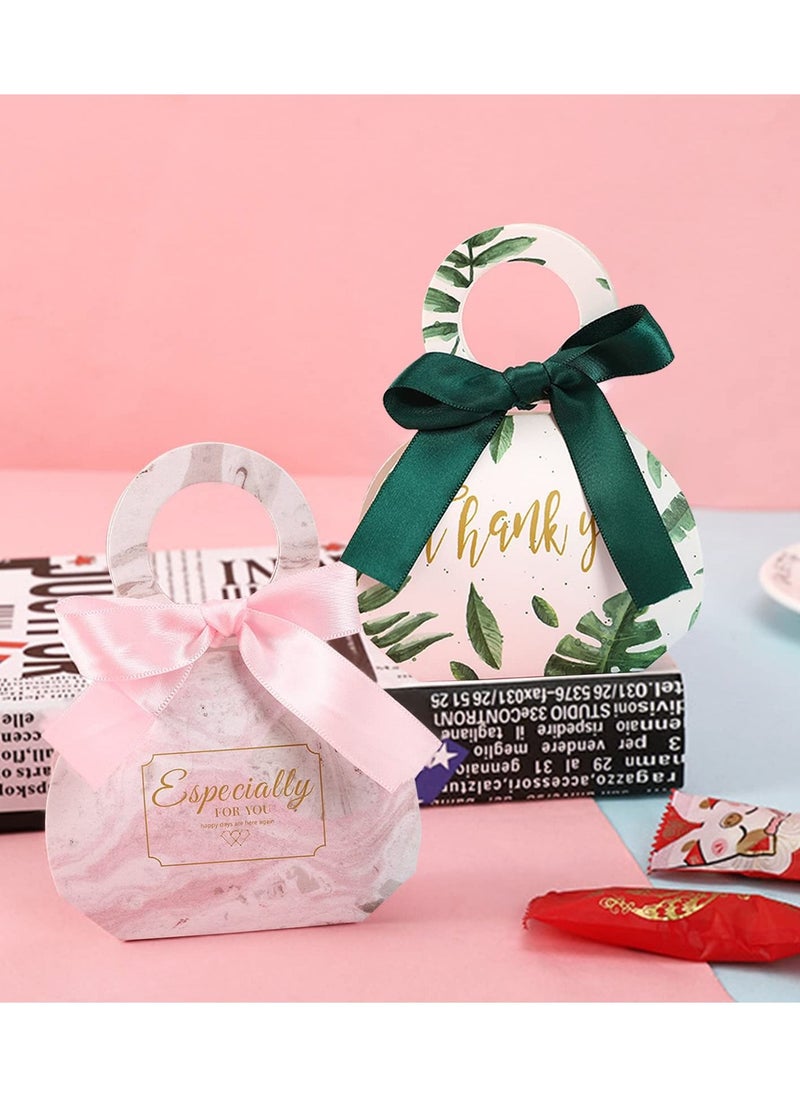 SYOSI - Party Favour Gift Boxes with Ribbon, Wedding Favour Boxes Candy Treat Box, Party Gift Box for Birthday, Bridal Shower, Baby Shower Gift Boxes, Engagement Party Gift Boxes, Green Gift Boxes, 25 Pack - Image 1