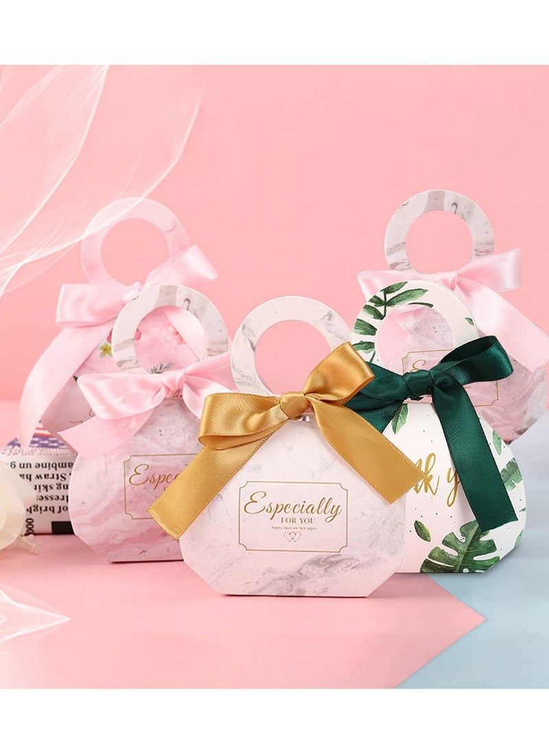 SYOSI - Party Favour Gift Boxes with Ribbon, Wedding Favour Boxes Candy Treat Box, Party Gift Box for Birthday, Bridal Shower, Baby Shower Gift Boxes, Engagement Party Gift Boxes, Green Gift Boxes, 25 Pack - Image 1