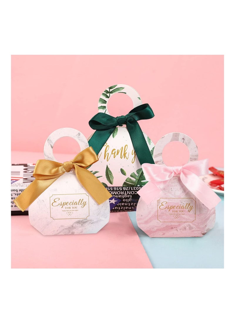 SYOSI - Party Favour Gift Boxes with Ribbon, Wedding Favour Boxes Candy Treat Box, Party Gift Box for Birthday, Bridal Shower, Baby Shower Gift Boxes, Engagement Party Gift Boxes, Green Gift Boxes, 25 Pack - Image 1