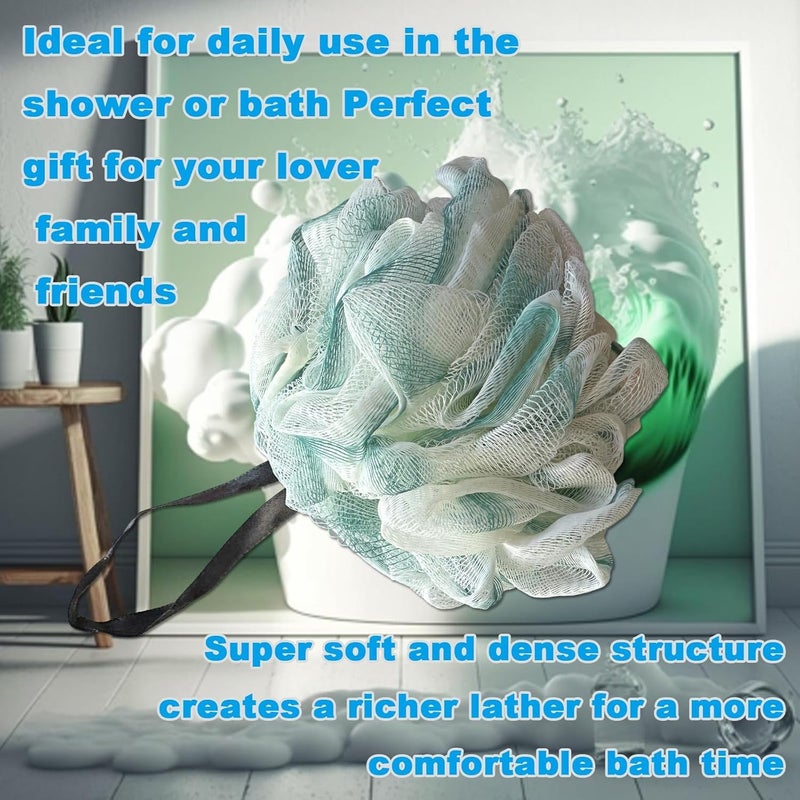 GXBTOPGO 50g Bath Sponge Shower Loofah Mesh Pouf Bath Scrunchies Body Wash Puff Shower Puff Exfoliating Scrubber - Image 5