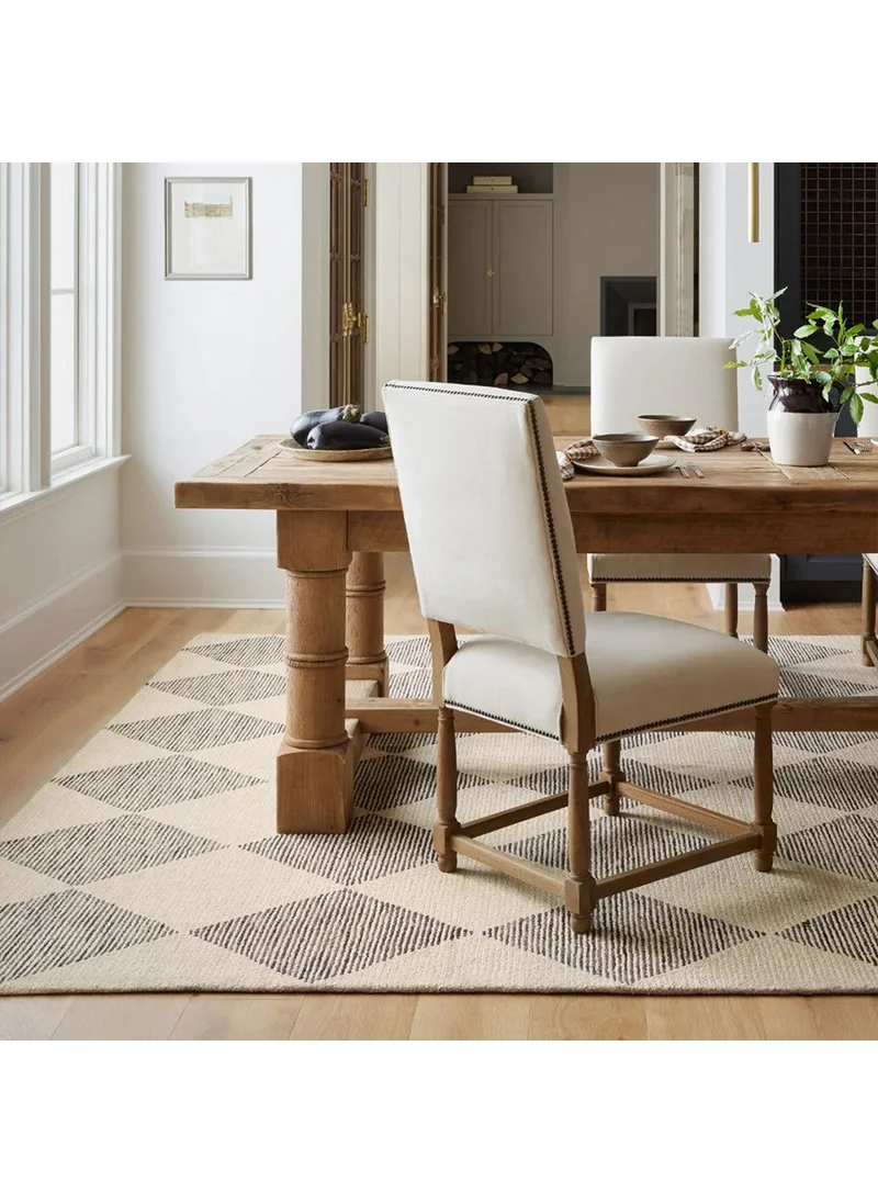 Vagonik Wagonic Checkerboard Patterned Digital Printed Carpet Non-Slip Based Washable Carpet