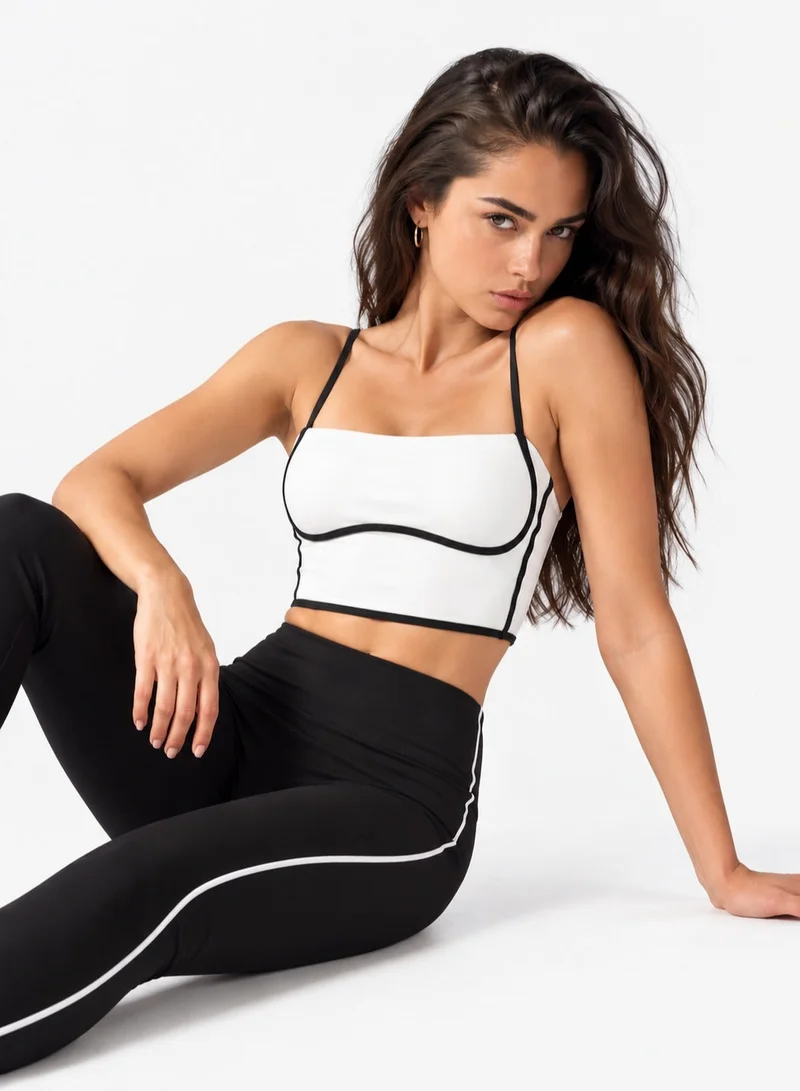 Frwd Strappy Contrast Trim Detail Tank Top