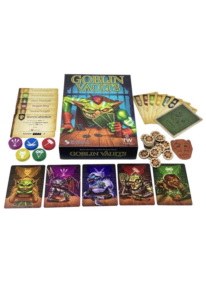 Thunderworks Games - Goblin Vaults | A Cleverly Strategic Card Game | Bidding, Trick Taking, Card Placement | Ages 14+ | Family Board Game for 1-5 Players | 30-45 Minutes | - Image 2